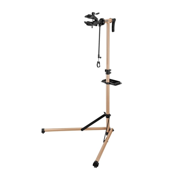 Professional Bicycle Repair Stand,Adjustable 41-60"Workstation with Magnetic Tool Tray,Foldable Bike Maintenance Rack for Mountain and Road Bikes
