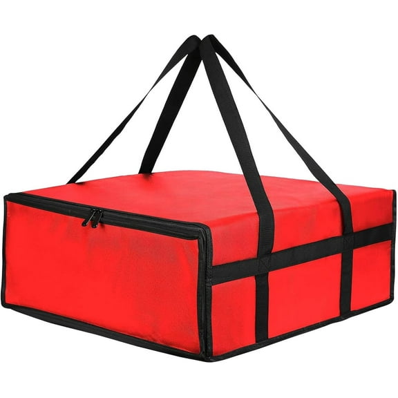 Liho Insulated Pizza Carrier Delivery Bag Thermal Pizza Box Wear Resistant for Hot or Cold Food Grocery Shopping Bag Reusable, 50cmx50cmx15cm A605