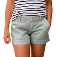 thumbnail image 3 of Afdoent Shorts For Women Casual Loose Fit Summer Breathable Blend Elastic Waist Comfortable Shorts With Pockets For Ladies Beach Vacation, 3 of 8
