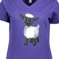 thumbnail image 4 of Inktastic Cute Little Lamb Women's V-Neck T-Shirt, 4 of 5
