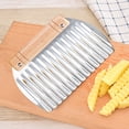 thumbnail image 4 of 1PC Potato Slicer For Potatoes Crinkles Potato Steel Vegetable Stainless Wave Kitchen，Dining & Bar Silver, 4 of 8
