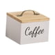 thumbnail image 2 of Porta cápsulas de café con tapa, caja de exhibición, contenedor de almacenamiento de madera versátil, café Blanco, 2 of 9