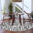 thumbnail image 3 of Round Area Rug 5 Ft, Black White Lines Washable Non-Slip Circle Carpet for Living Room/Bedroom, Retro Stripes Texture Minimalist Art Low-Profile Runner Mats Collection Rugs for Indoor, 3 of 8