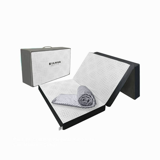 Pack Colchón Individual Plegable Silver Edition + Cobija