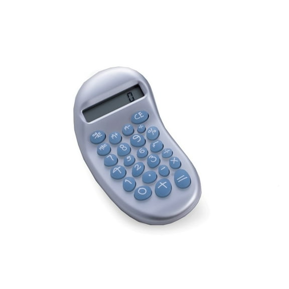 Ergonomic Calculator with Satinized Pearl Finish.