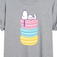thumbnail image 3 of Peanuts - Snoopy Stacked Macarons - Juniors Ideal Flowy Muscle T-Shirt, 3 of 6