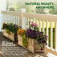 thumbnail image 3 of Greenes Fence 46 in. x 11 in. x 7 in. Cedar Wood Planter Box with Rail Mount Brackets, 3 of 8