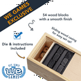 thumbnail image 3 of WE Games Wood Block Party Game that Tumbles - 12 in. Case - Black Blocks, 3 of 6