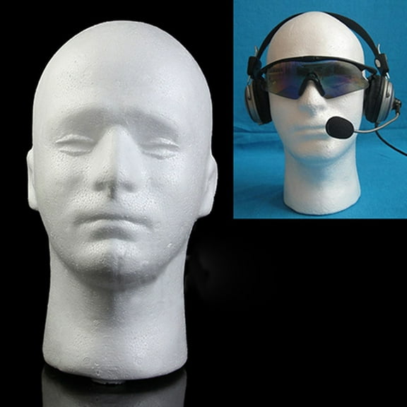 ZNNT Male Mannequin Head Foam Wig Stand Manikin Head Wig Cap Holder for Store Salon Home Clearance_Plastic products