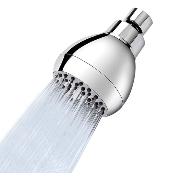 High Pressure Shower Head 3 Inches Anti-clog Anti-leak Fixed Showerhead Chrome with Adjustable Swivel Brass Ball Joint for Relaxing and Comfortable Shower Experience