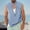 Blue, variant on SDJMa Men's Workout Shirts Men Casual Solid Pullover V Neck Cotton Linen Sleeveless Pocket Tank Tops