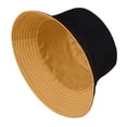 thumbnail image 4 of Reversible Fisherman Hat, Two Sides Wearable Sun Hat for Women Men, Candy Color and Solid Color Outdoor Sun Protection Hat, Packable Travel Hat Yellow, 4 of 4