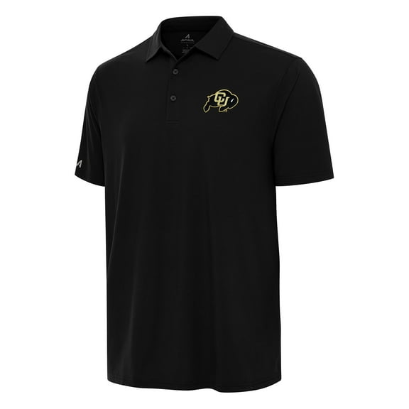 Men's Antigua Black Colorado Buffaloes Era Polo