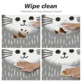 thumbnail image 4 of Awypu  Cute Cats Kittens Round Tablecloth with Elastic Edged Animals Fitted Table Cloths Cover Mat Washable Polyester Spill Proof Table Covers for Indoor outdoor Dinning Patio Table  White, 4 of 7