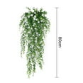 thumbnail image 2 of opvise Artificial Flower Decor Maintenance-free Artificial Plants 1/2pcs Hanging Artificial Flower Vine Uv Resistant Faux Drooping Floral Plants for Home White, 2 of 8