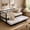 1#Black, variant on Zimtown Daybed with Trundle Included, Twin Size Metal Daybed Frame with Pull out Trundle Bed, No Box Spring Needed,Black