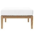 thumbnail image 3 of Ottoman Lounge Chair, Grey Gray Natural, Teak Wood, Outdoor Patio Balcony Cafe Bistro Garden Hospitality Restaurant, Modern Contemporary HB34221, 3 of 7