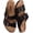 Black, variant on Womens Sandal Cork Footbed Slide, Arch Support Slides for Women with Adjustable Buckle, Comfortable Summer Beach Outdoor Sandals, Brown