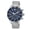 Silver Tone and Blue, variant on Brandon men's japanese quartz stainless steel bracelet black dial 44 mm case case watch 1011ABRS