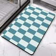 thumbnail image 4 of 20x32in Checkered Bathroom Rug Runner: Long, Non-Slip, Water Absorbent, Large Bath Mat, Soft Microfiber, Machine Washable, Perfect for Bathroom, Bathtub, Hallway Luxury, 4 of 5