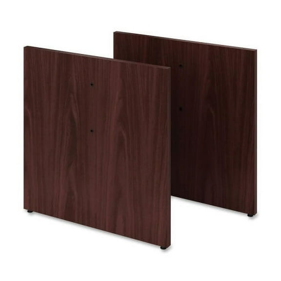 HON Preside Panel Base Kit, 2 per Kit Slab Base - 27.75" Height - Assembly Required - Laminated, Mahogany