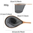 thumbnail image 3 of Wooden Fly Fishing Landing Net with Rubber Ghost Mesh - Easy Release Trout Net, Catch & Release Friendly Fishing Net with Lightweight Wood Handle, Rubber-Coated Mesh for Minnow & Bass, 3 of 6