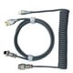 thumbnail image 3 of Cable de teclado para juegos, conector resistente retráctil profesional, Cable de teclado en espiral para teclado mecánico, color gris plateado, 3 of 5