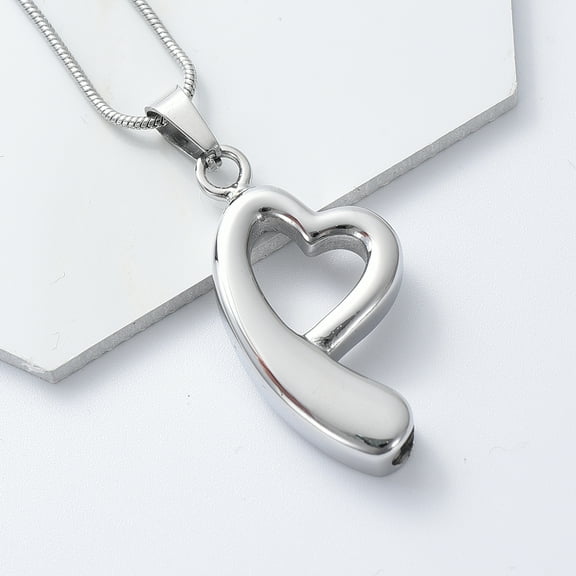 Loved Ones Urn Pendant Necklace Keepsake Memorial Heart Cremation Jewelry for Women Men Keepsake Pendant Memorial Locket Ash Holder
