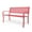 Pink, variant on HarmonyStrings 50" Outdoor Bench Metal with Floral Back, Garden Bench Front Porch Benches for Yard Patio Entryway Park, 800lb Capacity - Blue