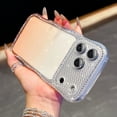 thumbnail image 3 of Case for iPhone 15 Plus, Fashion Diamond Glitter Wavy Frame Lens Protector Gradient Color Shockproof Protective TPU Anti-Scratch Clear Girls Women Case Cover, Support Wireless Charging, Gold, 3 of 7