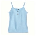 thumbnail image 4 of Hauaitttt Knit Adjustable Camisole with Button Details for – Stretchy Tank Top Without Sleeves and Seaming Sports Top Women, 4 of 4