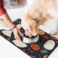 thumbnail image 2 of Pumpkin Spooky Dog Food Mats for Floors Happy Halloween Pumpkin Ghost Absobing Durable 17x30 Inch Cat Food Mat Dog Feeding Mat EcoFriendly Durable Pet Placemat, 2 of 7