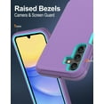 thumbnail image 5 of for Samsung Galaxy A15-5G Case, with Screen Protector, Port Protection, Full-Body Non-Slip Silicone Rubber Covered, 3-Layer Heavy Duty Drop-Proof Cover Phone Case, Mint/Purple, 5 of 14
