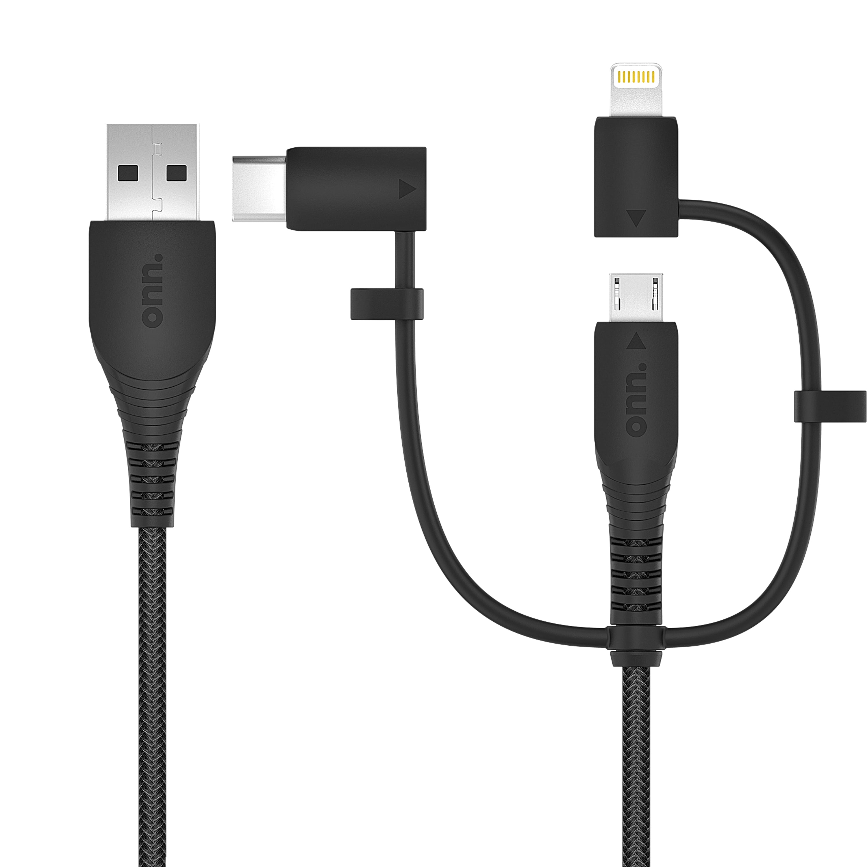 Sea Marine Whales Mammals 3 in 1 USB Multi Function Charging Cable Data Transmission USB Cable for Mobile Phones and Tablets Compatible with Various Models with Storage Bag 
