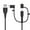 Black, variant on onn. 3 ft Tri-Tip to Lightning Micro USB Cable, White
