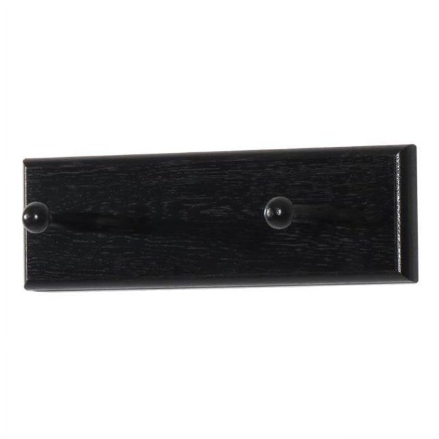 Wooden Mallet HCR-2WBK 2 Peg Coat Rack - Black