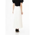 thumbnail image 4 of White Pleated Maxi Skirt Elastic Waist Band Ankle Length Skirt, 4 of 6
