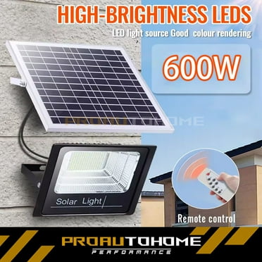 600W LED Solar Flood Lights Outdoor Street Light Dusk to Dawn Flood Wall Lamp US