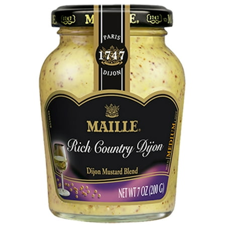 Maille Mustard Rich Country Dijon 7 oz Jars - Pack of 4 ...