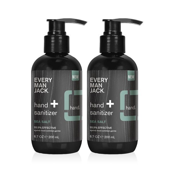 Every Man Jack Sea Salt Hand Sanitizer, Naturally Derived, 6.7 oz (2