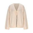 thumbnail image 4 of Roncen Women's Casual Long Sleeve Cardigan Sweater - Tie-Waist Lightweight Knit Open Front Cozy Loungewear for Fall and Winter, 4 of 6