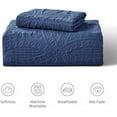 thumbnail image 7 of Twin Quilt Set Navy Blue Bedspreads - Soft Bed Summer Lightweight Bedspread Comforter - Modern Style Coin Pattern Coverlet for All Season - 2 Pieces (1 Quilt, 1 Pillow Sham), 7 of 7