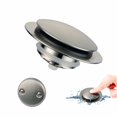 thumbnail image 1 of Tapón de bañera WELSAN universal desplegable de níquel cepillado, 1 of 6