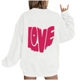 thumbnail image 4 of Valentine Love Heart Sweatshirts for Womens Trendy Oversized Pullover Long Sleeve Cute Y2K Hoodies, 4 of 4