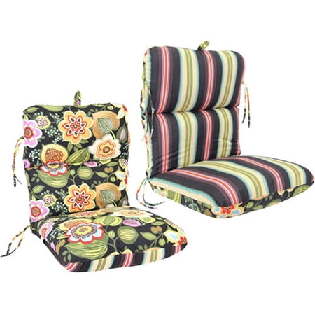 Reversible Deluxe Outdoor Chair Cushion, - Walmart.com