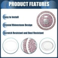 thumbnail image 6 of Universal Engine Start Stop Button Cover, Car One Click Push Start Button Ring Sticker Faux Crystal Rhinestone Ignition Button Trim Pink, 1 Set, 6 of 7