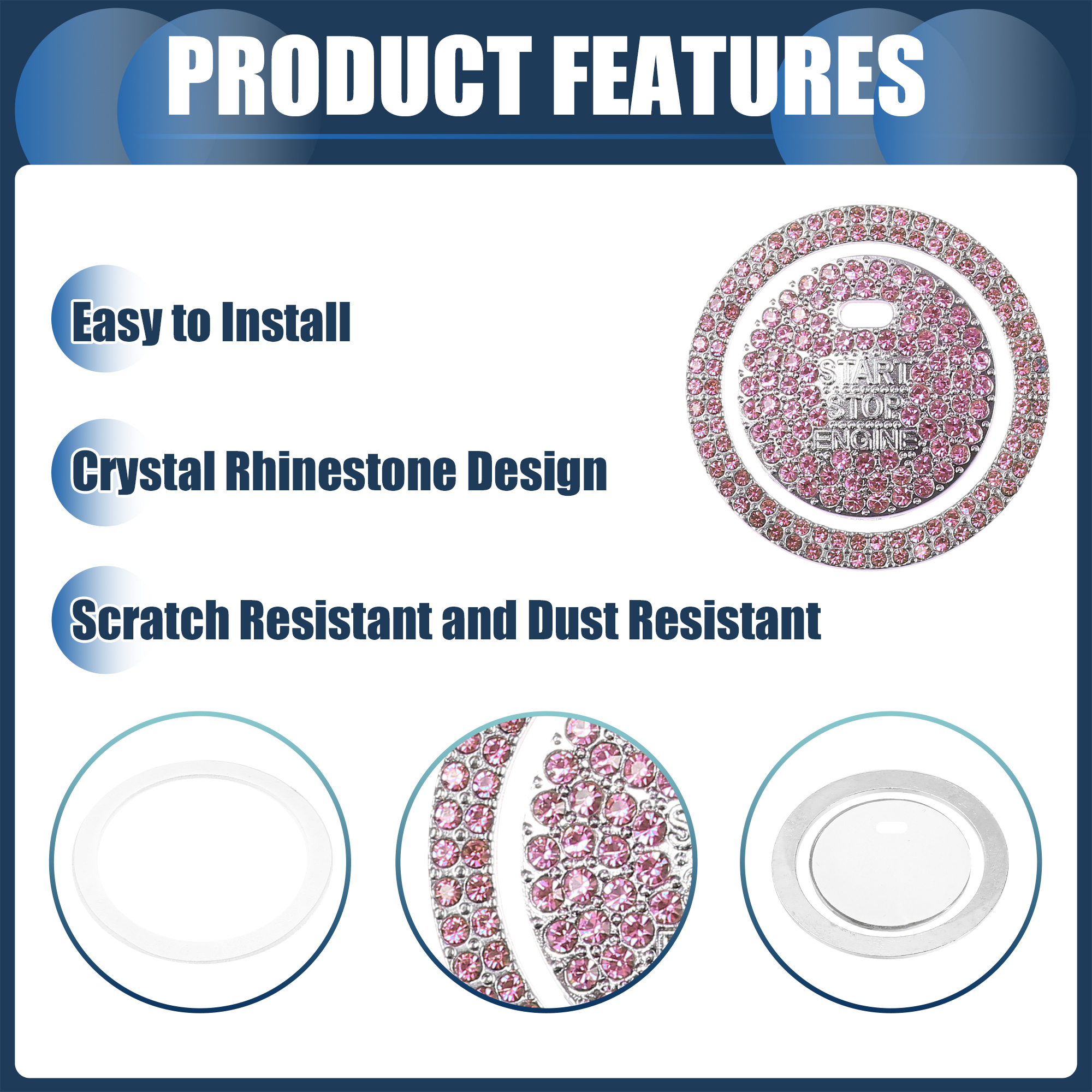 FIT NISSAN INFINITI Q50 Q60 Motore Start Stop Pulsante Cover Fibra Di Carbonio Rosso EUR 14,47