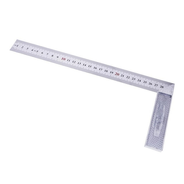Regla cuadrada de acero inoxidable Zulema para Ingeniero Carpintero 30 x 12.5 cm Color plata