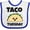 White and Royal, variant on Inktastic Kawaii Taco Tuesday Boys or Girls Baby Bib
