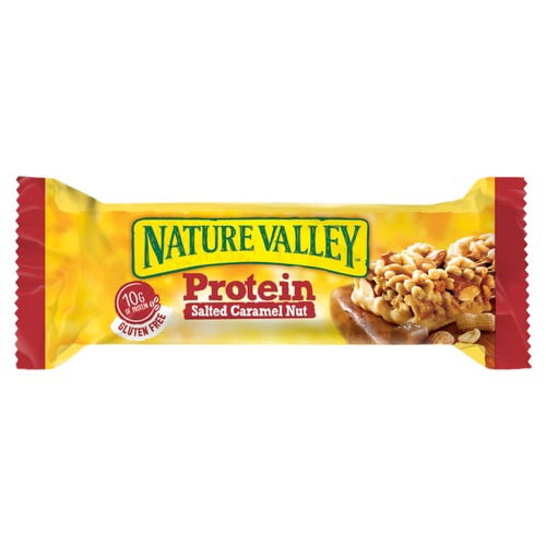Nature Valley Protein Salted Caramel Nut Cereal Bars 12 x 40g, British Import (Pack of 3)